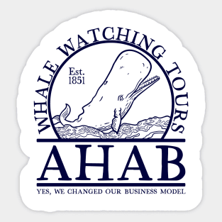 Ahab Whale Watch (Lineal) Sticker